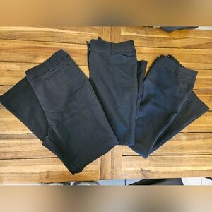 NY & Company Black Dress Pants Lot – Set of 3 (Sizes 12 & 14)